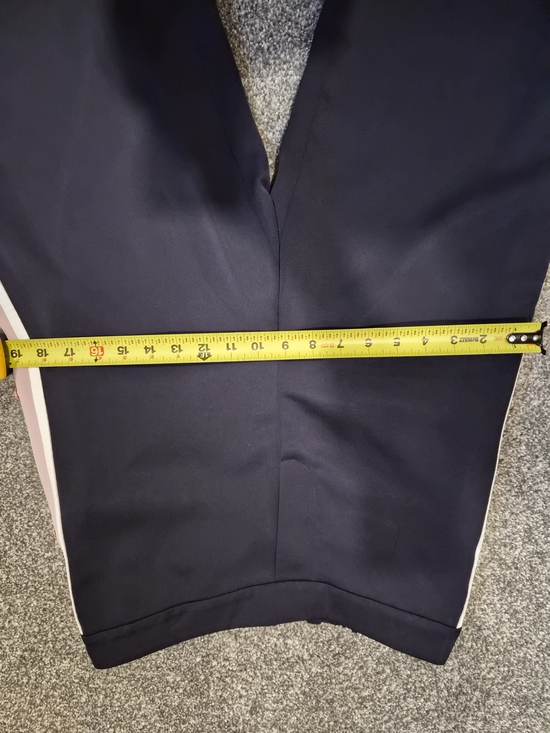 Ted Baker Dark Blue Wide-Leg Side-Trim Pants with Pink & Yellow Accents - Picture 7 of 10